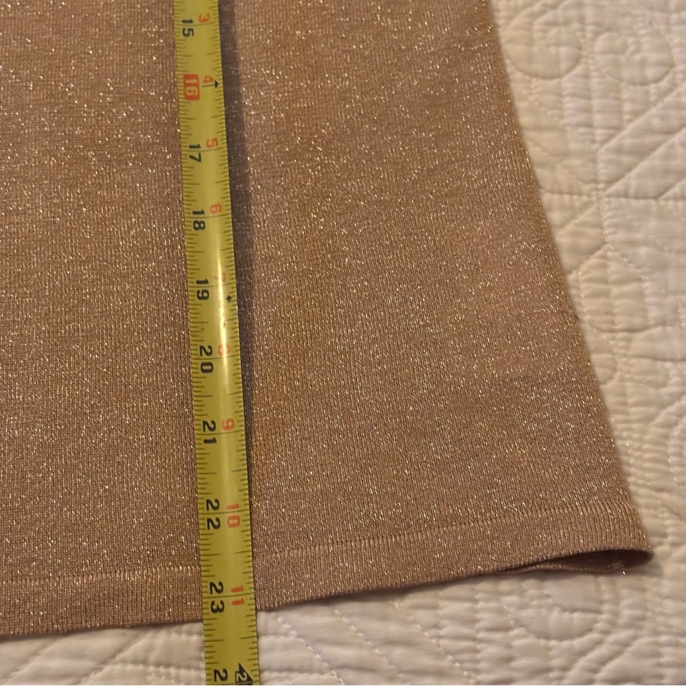 NWOT Anne Klein Shimmering Gold Tank Top - Sz Medium - Picture 7 of 7